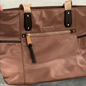 Michael Kors Tan and Black Tote Bag